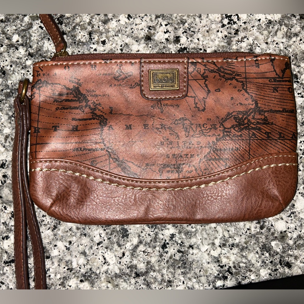 Boc World Map Pattern Wristlet - image 1
